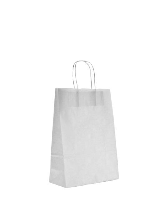 White Paper Carrier Bags 215 x330 x250mm 8" x125
