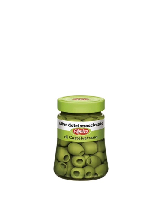 Sweet Pitted Olive Dolci Snocciolate di Castelvetrano D'Amico 8x290gr