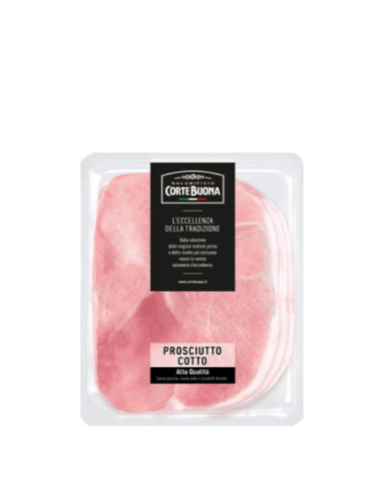 Cooked Ham Prosciutto Cotto Sliced Cortebuona 15x100g